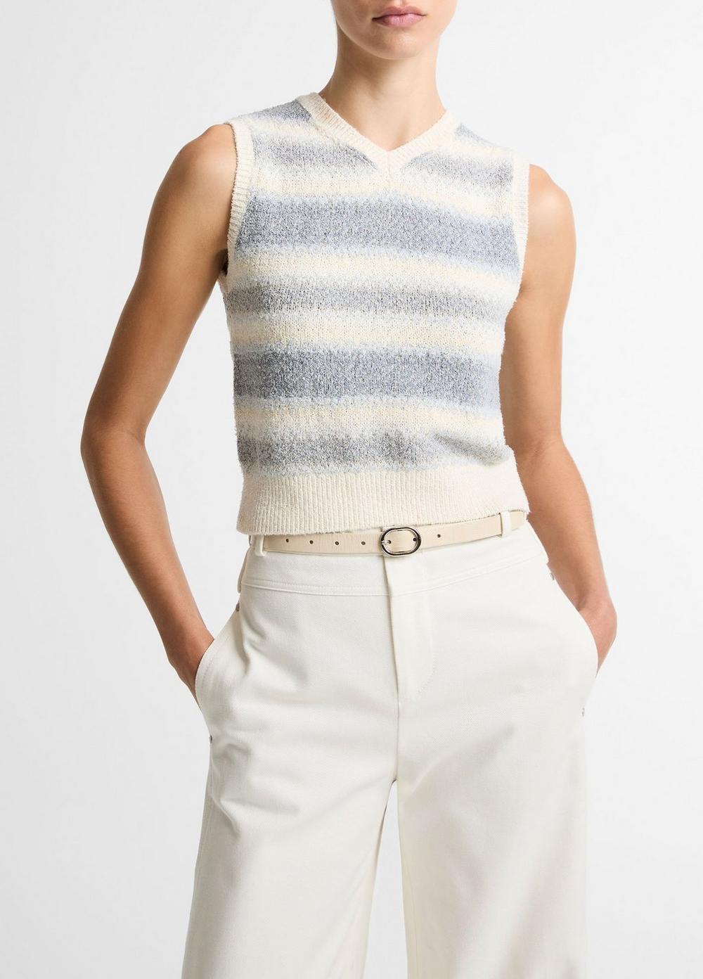 Vince Summer Fair Isle Silk-Blend Sweater Vest - Sweaters