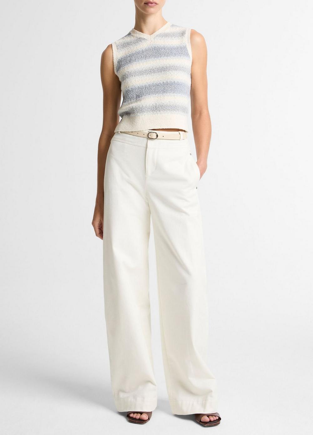 Vince Summer Fair Isle Silk-Blend Sweater Vest - Sweaters
