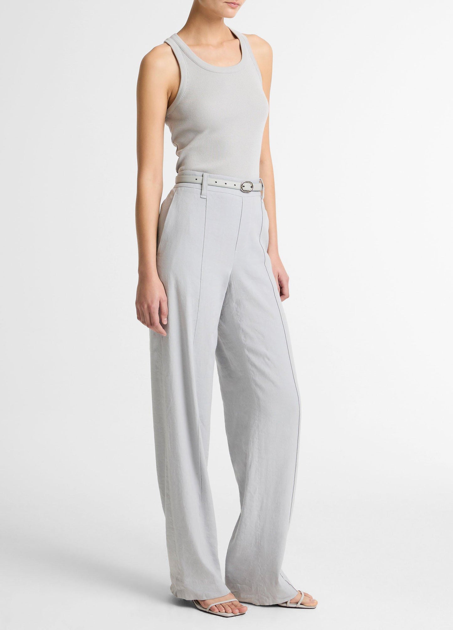 Vince Joan High-Rise Linen-Blend Pull-On Pant - Trousers