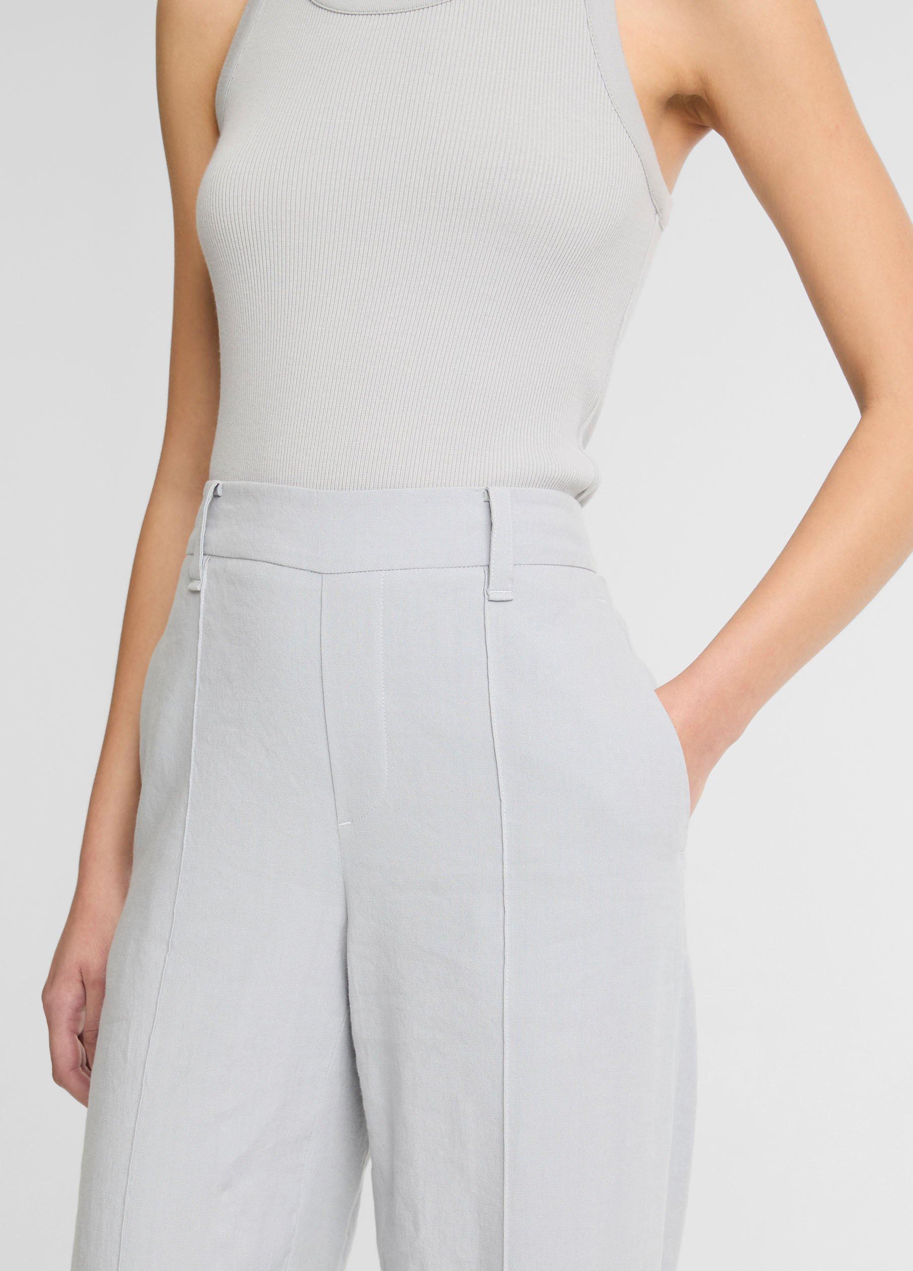Vince Joan High-Rise Linen-Blend Pull-On Pant - Trousers
