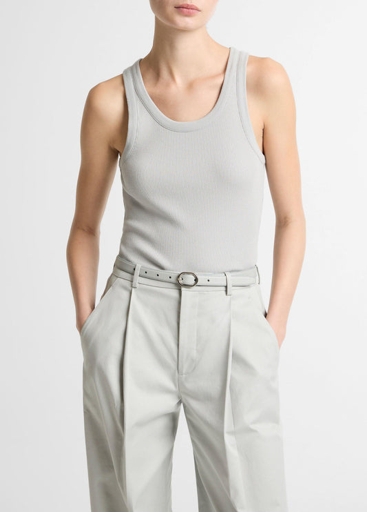 Vince Ribbed Scoop-Neck Tank - Tank Tops