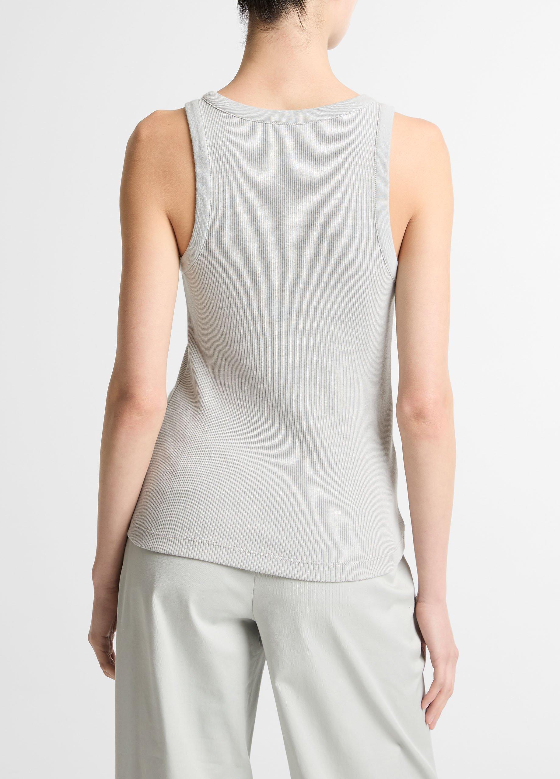 Vince Ribbed Scoop-Neck Tank - Tank Tops