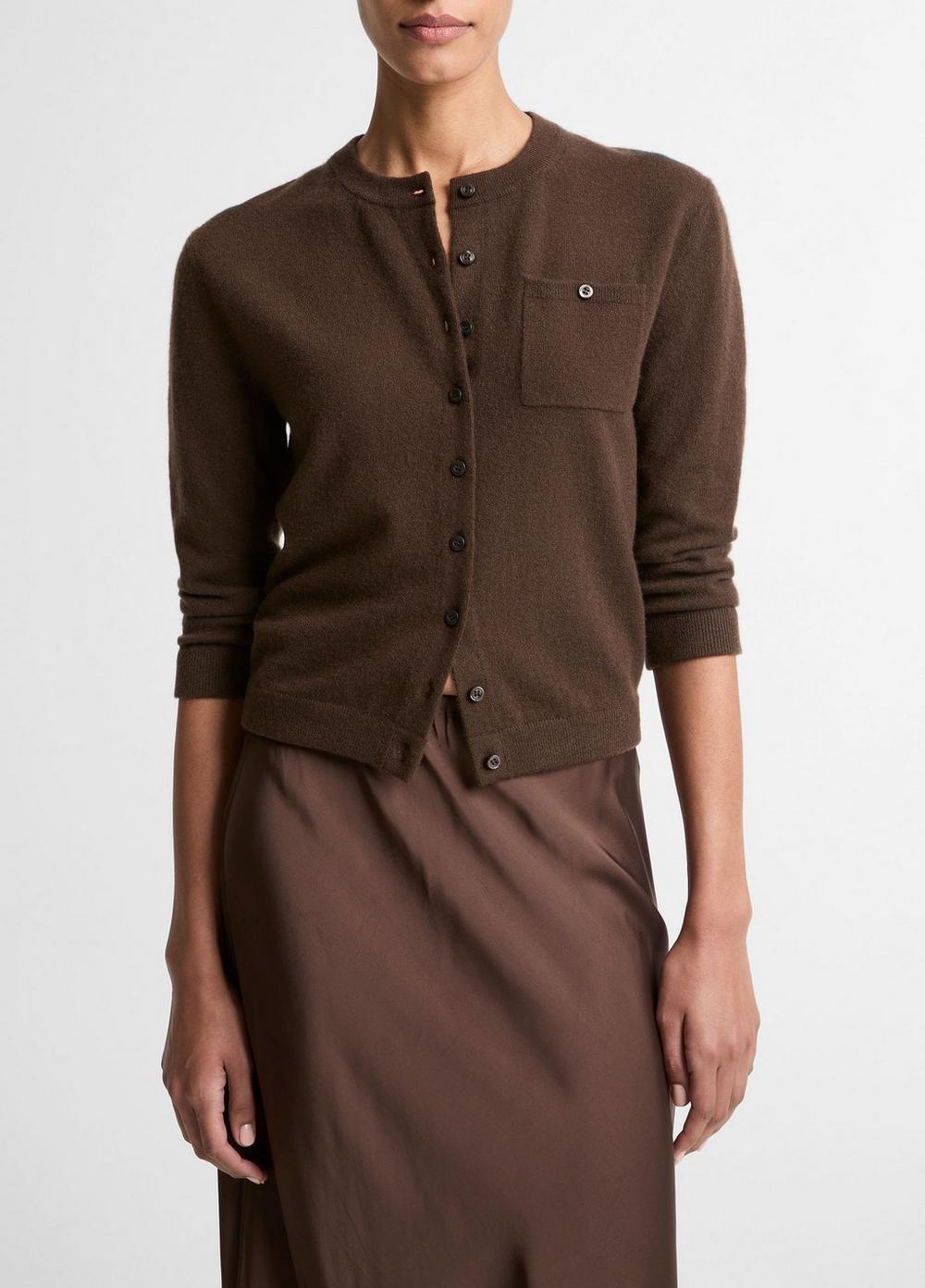 Vince Wool & Cashmere-Blend Pocket Cardigan - Sweaters