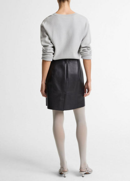 Vince Bonded Leather Mid-Rise Skirt - Skirts