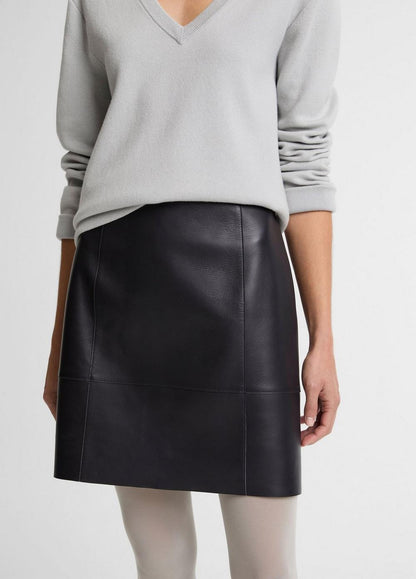 Vince Bonded Leather Mid-Rise Skirt - Skirts