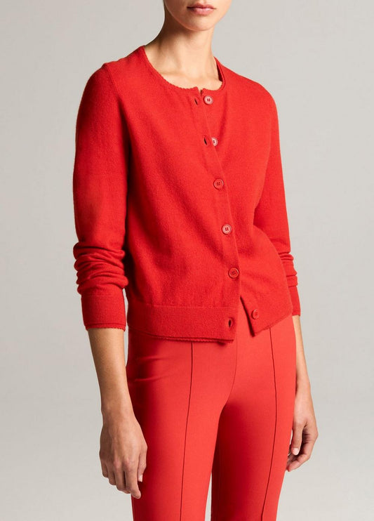 Vince Scallop-Trim Wool & Cashmere-Blend Cardigan - Cardigans