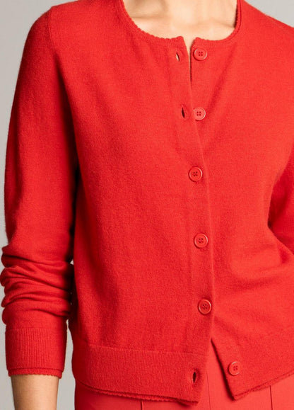 Vince Scallop-Trim Wool & Cashmere-Blend Cardigan - Cardigans