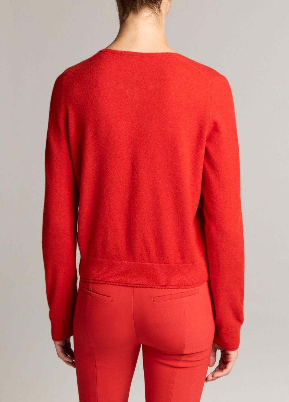 Vince Scallop-Trim Wool & Cashmere-Blend Cardigan - Cardigans