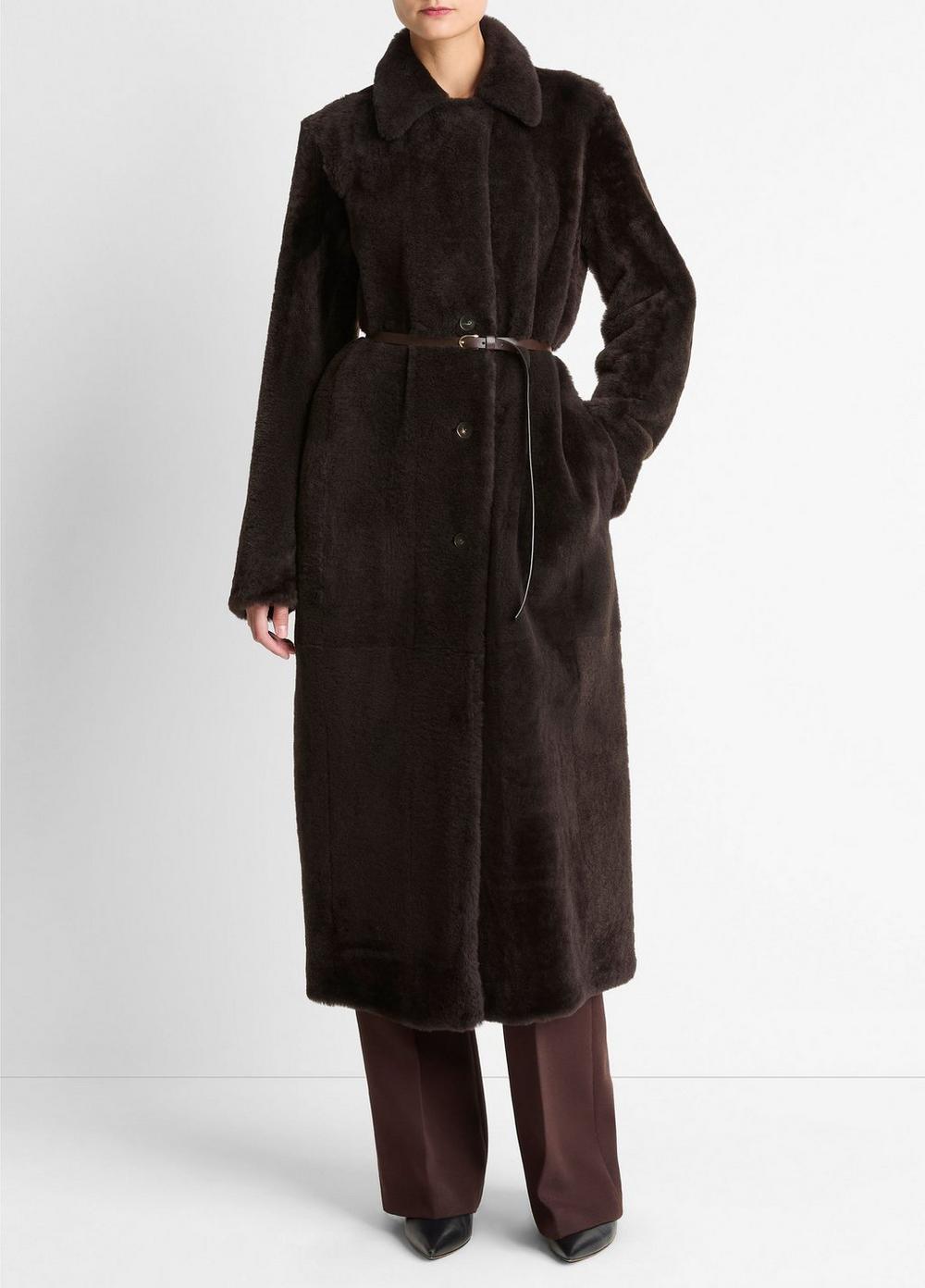 Vince Shearling Long Coat - Coats