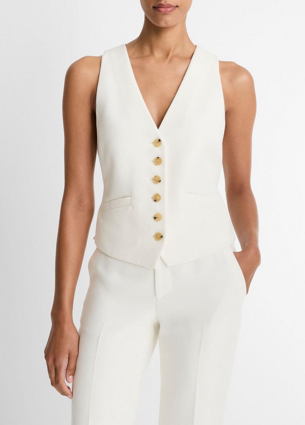 Vince Sculptural Fitted Vest - Jackets & Outerwear