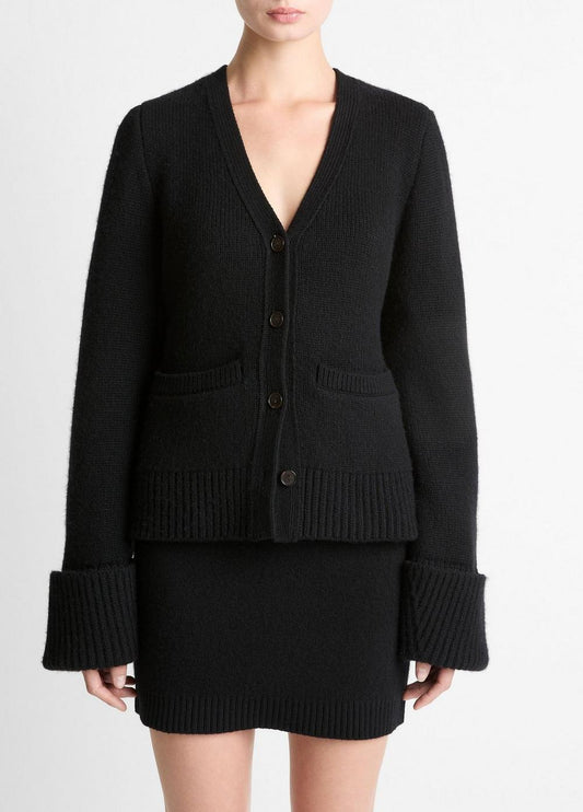 Vince Double-Face Wool & Cashmere-Blend Cardigan - Sweaters