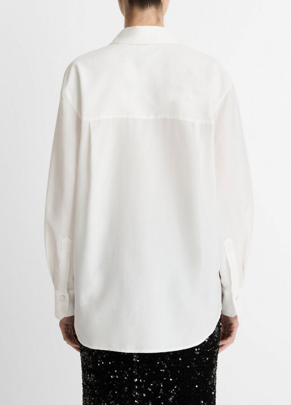 Vince Refined Twill Covered-Button Shirt - Shirts & Tees