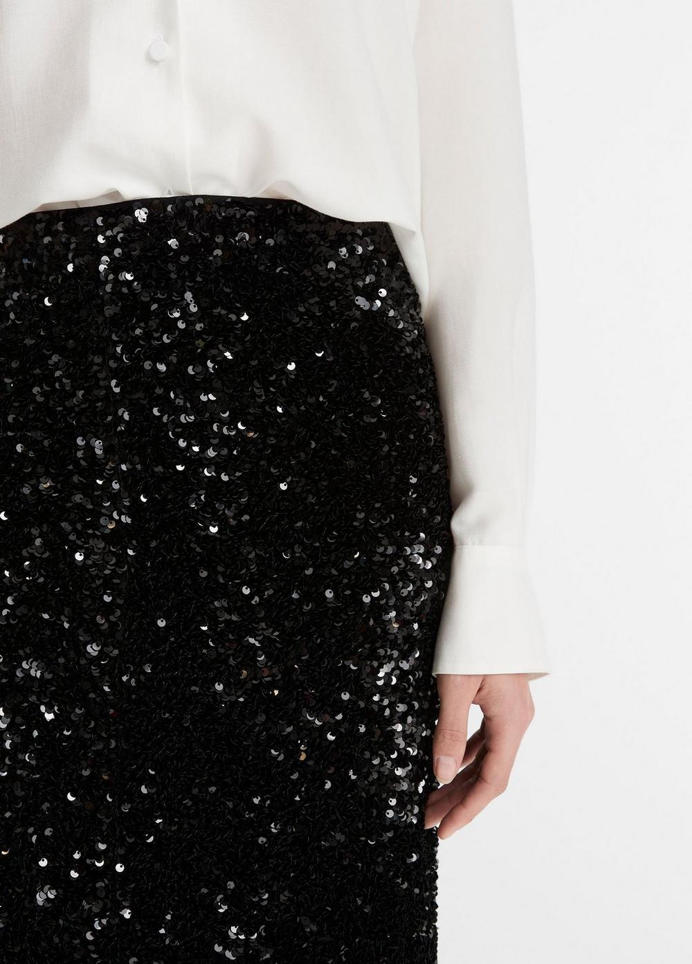 Vince Sequined Velvet Column Skirt - Dresses & Skirts