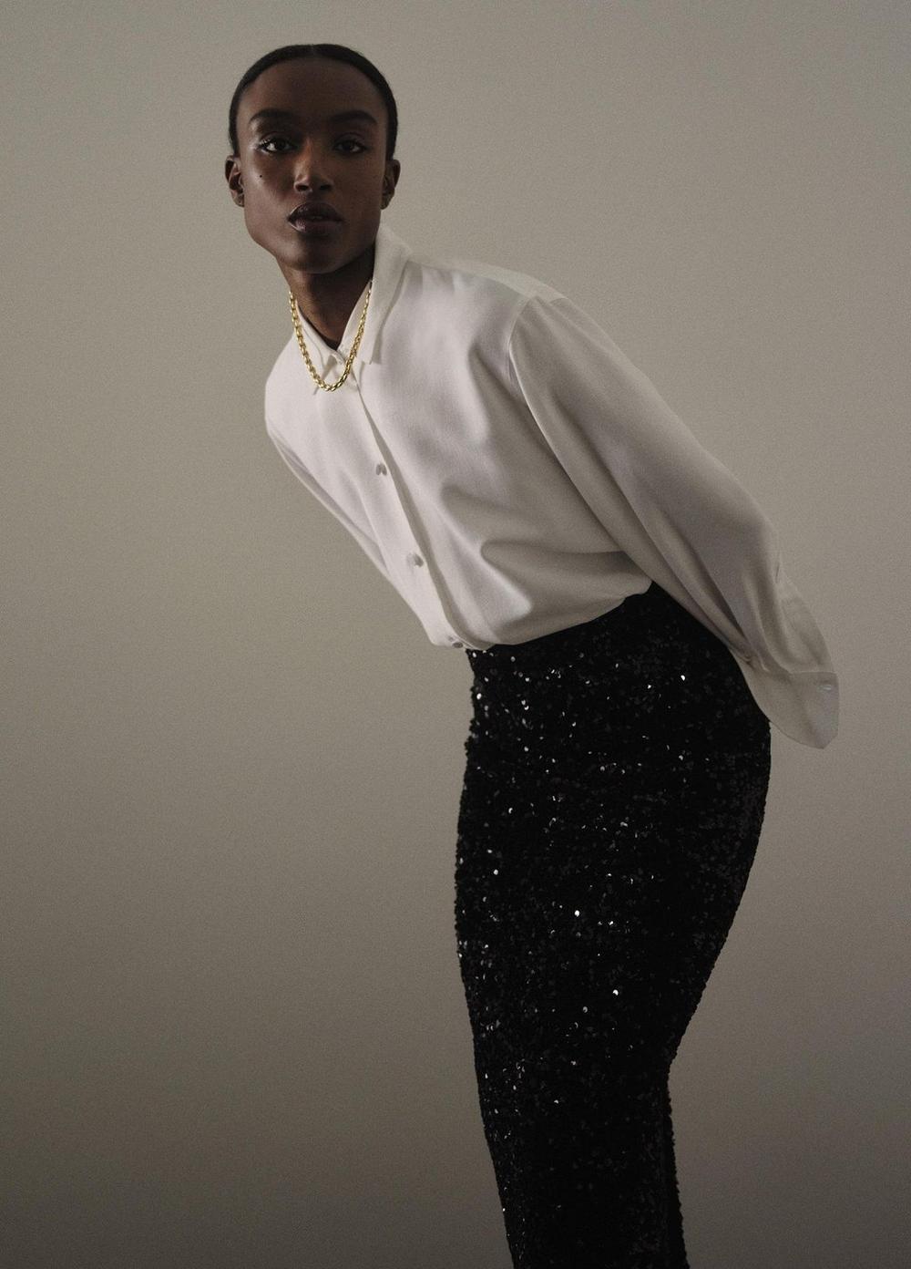 Vince Sequined Velvet Column Skirt - Dresses & Skirts