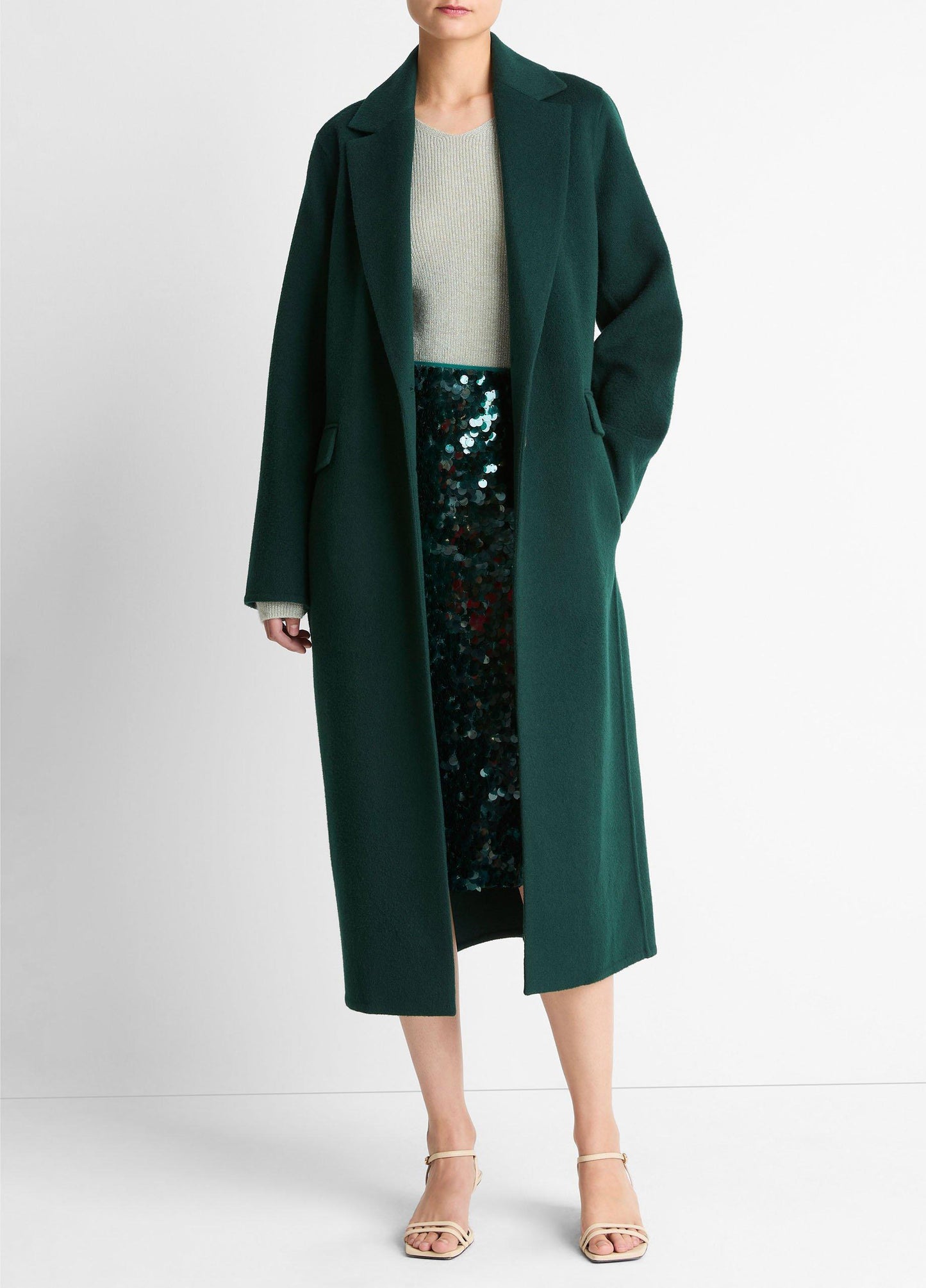 Vince Wool-Blend Single-Breasted Coat - Jackets & Outerwear