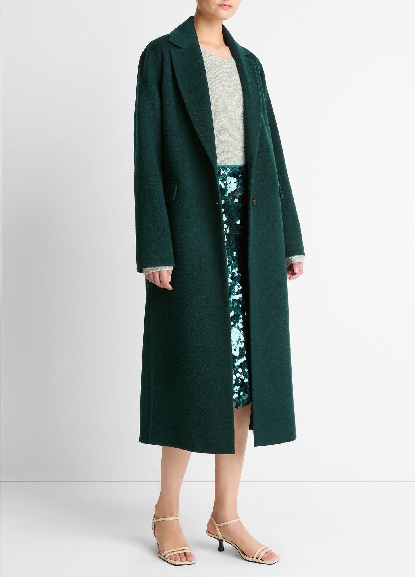 Vince Wool-Blend Single-Breasted Coat - Jackets & Outerwear