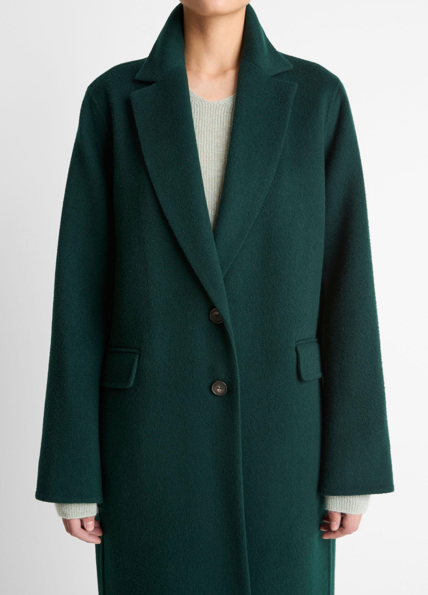 Vince Wool-Blend Single-Breasted Coat - Jackets & Outerwear