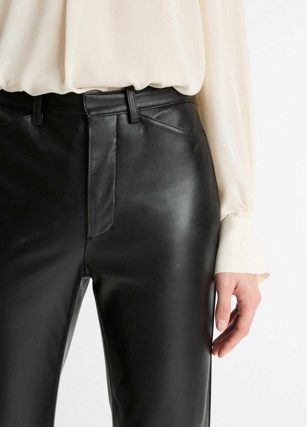 Vince Leather Straight-Leg Trouser - Trousers