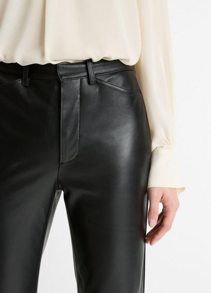 Vince Leather Straight-Leg Trouser - Trousers