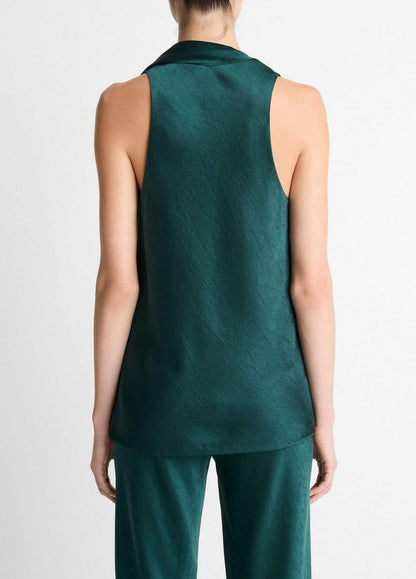 Vince Satin Scarf Top - Shirts & Tees