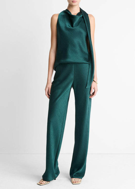 Vince Colette High-Rise Fluid Satin Bias Pant - Pants & Shorts