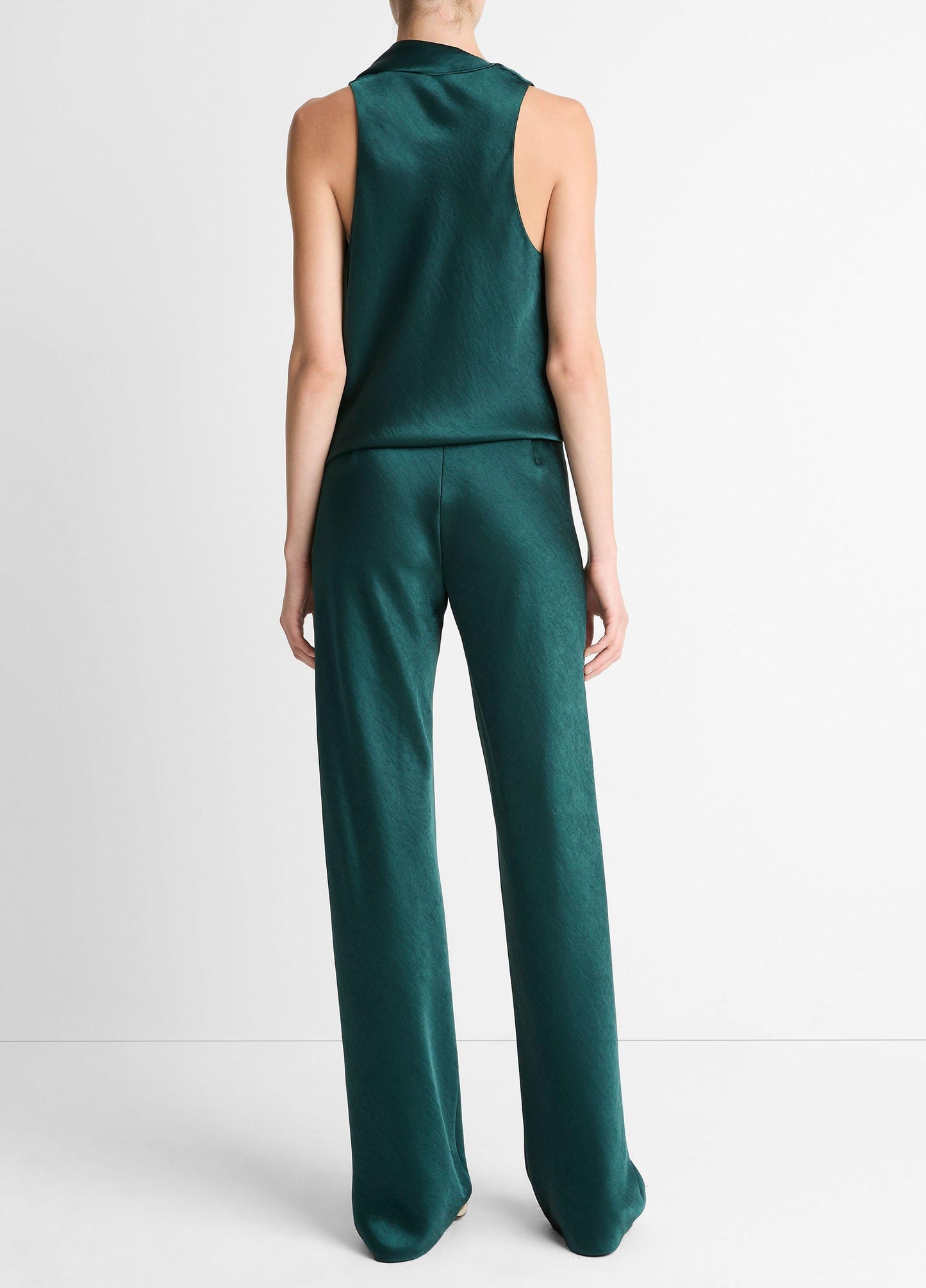 Vince Colette High-Rise Fluid Satin Bias Pant - Pants & Shorts