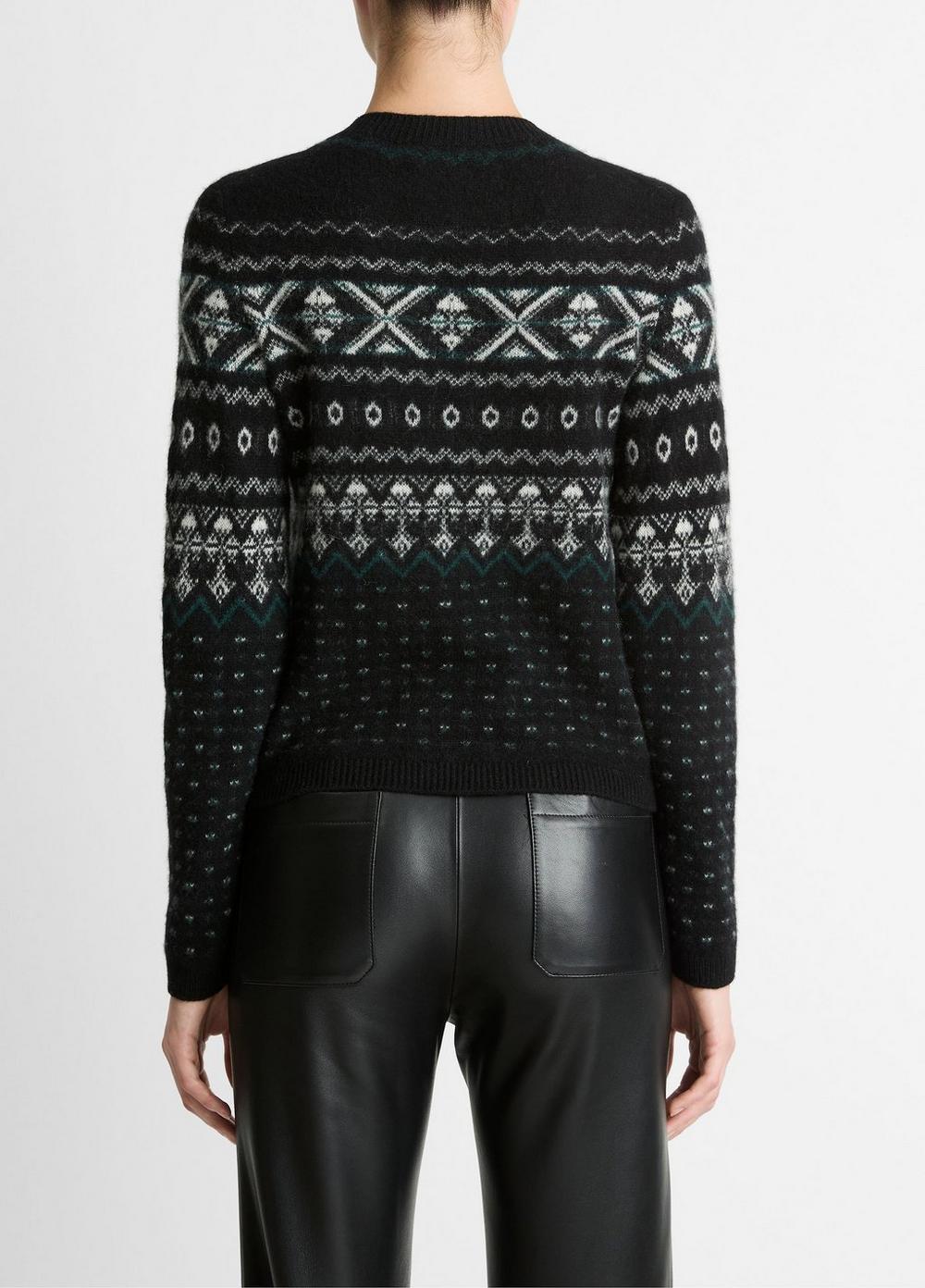 Vince Fair Isle Plush Cashmere Sweater - Sweaters
