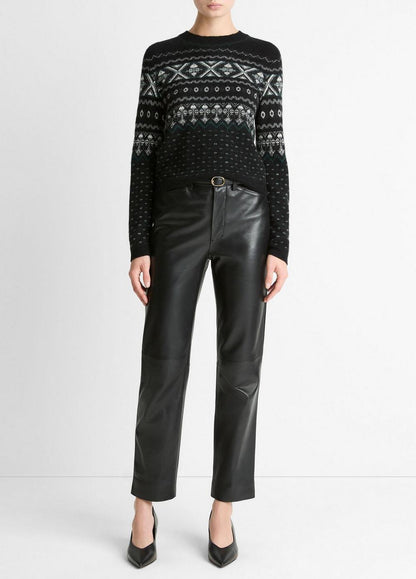 Vince Fair Isle Plush Cashmere Sweater - Sweaters