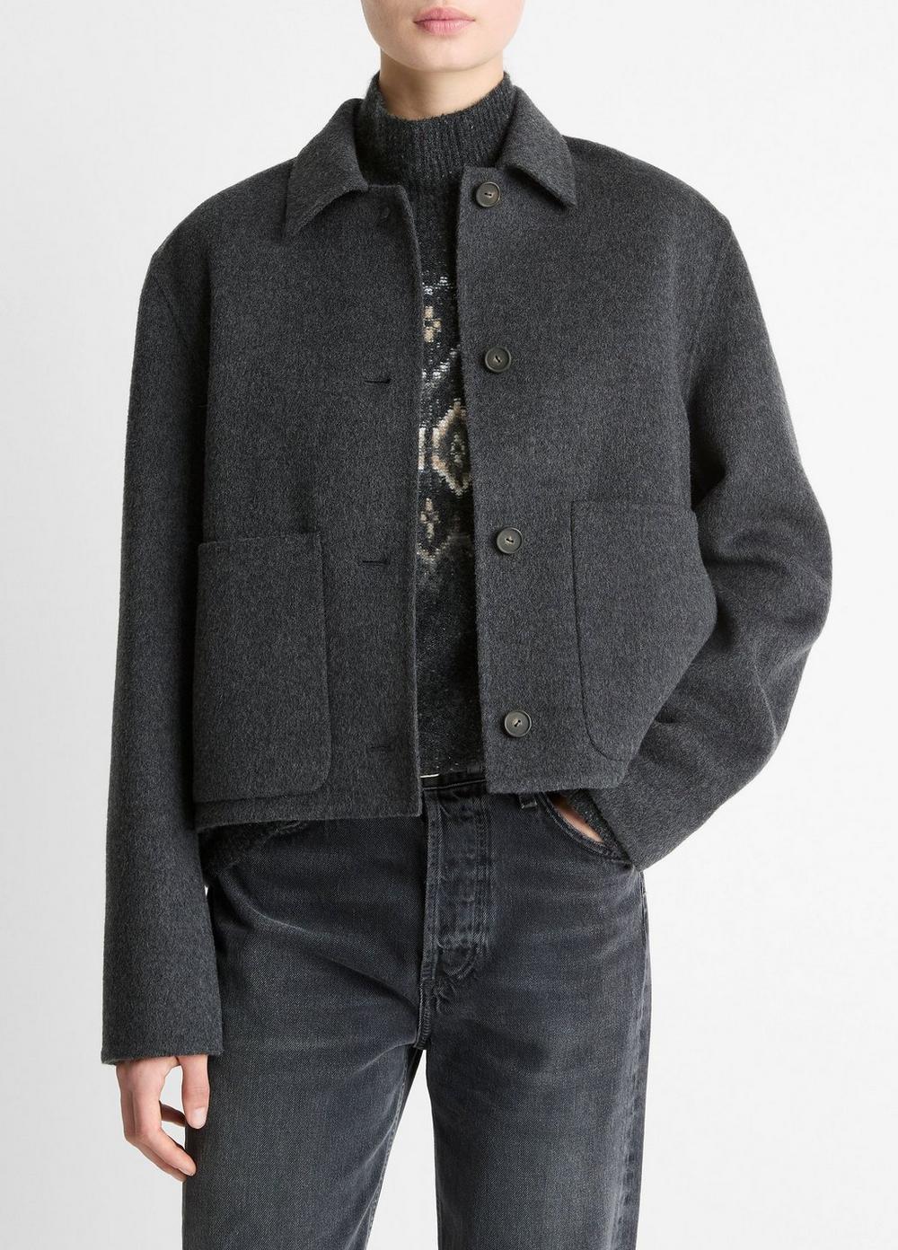 Vince Wool & Cashmere-Blend Short Jacket - Jackets & Outerwear