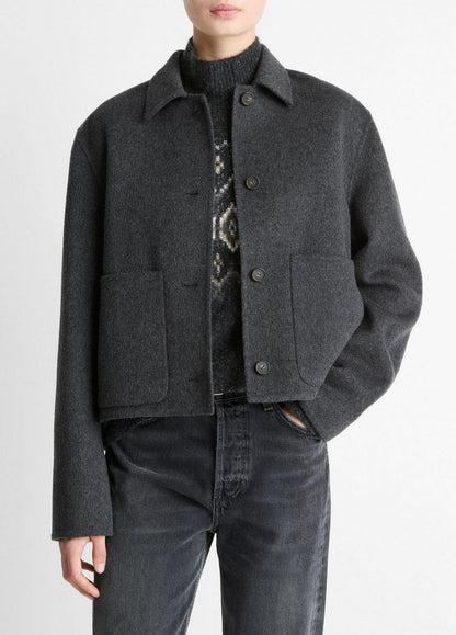 Vince Wool & Cashmere-Blend Short Jacket - Jackets & Outerwear