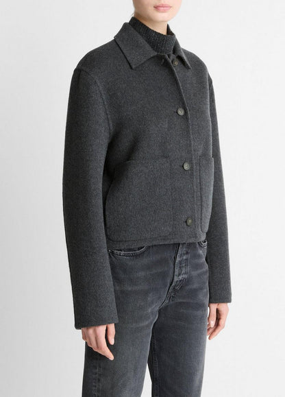Vince Wool & Cashmere-Blend Short Jacket - Jackets & Outerwear