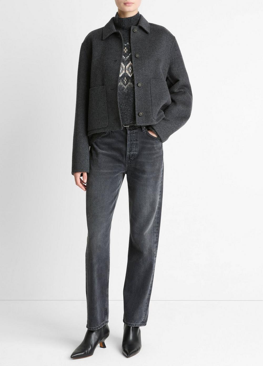 Vince Wool & Cashmere-Blend Short Jacket - Jackets & Outerwear