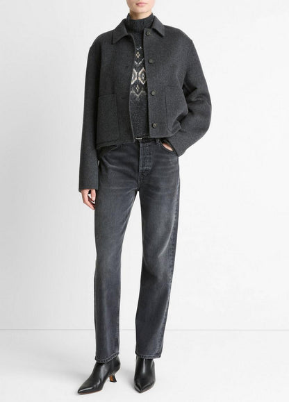 Vince Wool & Cashmere-Blend Short Jacket - Jackets & Outerwear