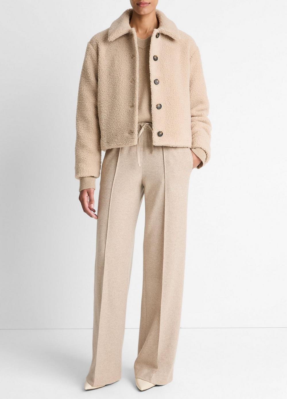 Vince Collared Sherpa Jacket - Jackets & Outerwear