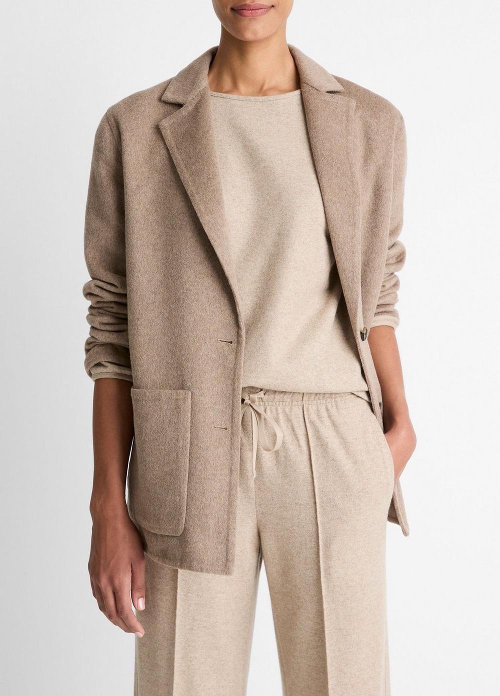 Vince Double-Face Wool & Cashmere-Blend Blazer - Jackets & Outerwear