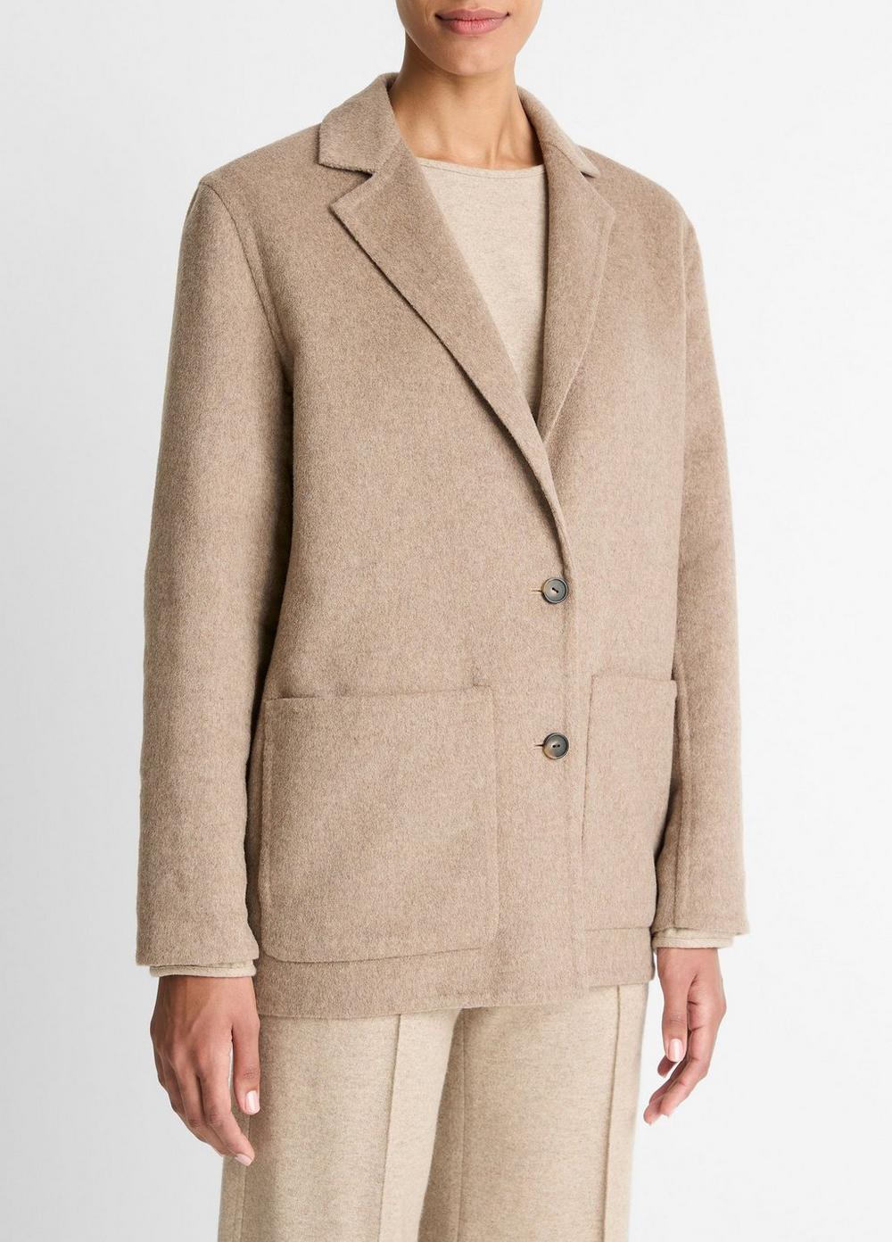 Vince Double-Face Wool & Cashmere-Blend Blazer - Jackets & Outerwear