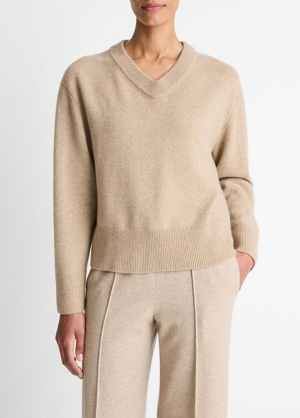 Vince Wool-Cashmere V-Neck Sweater - Sweaters