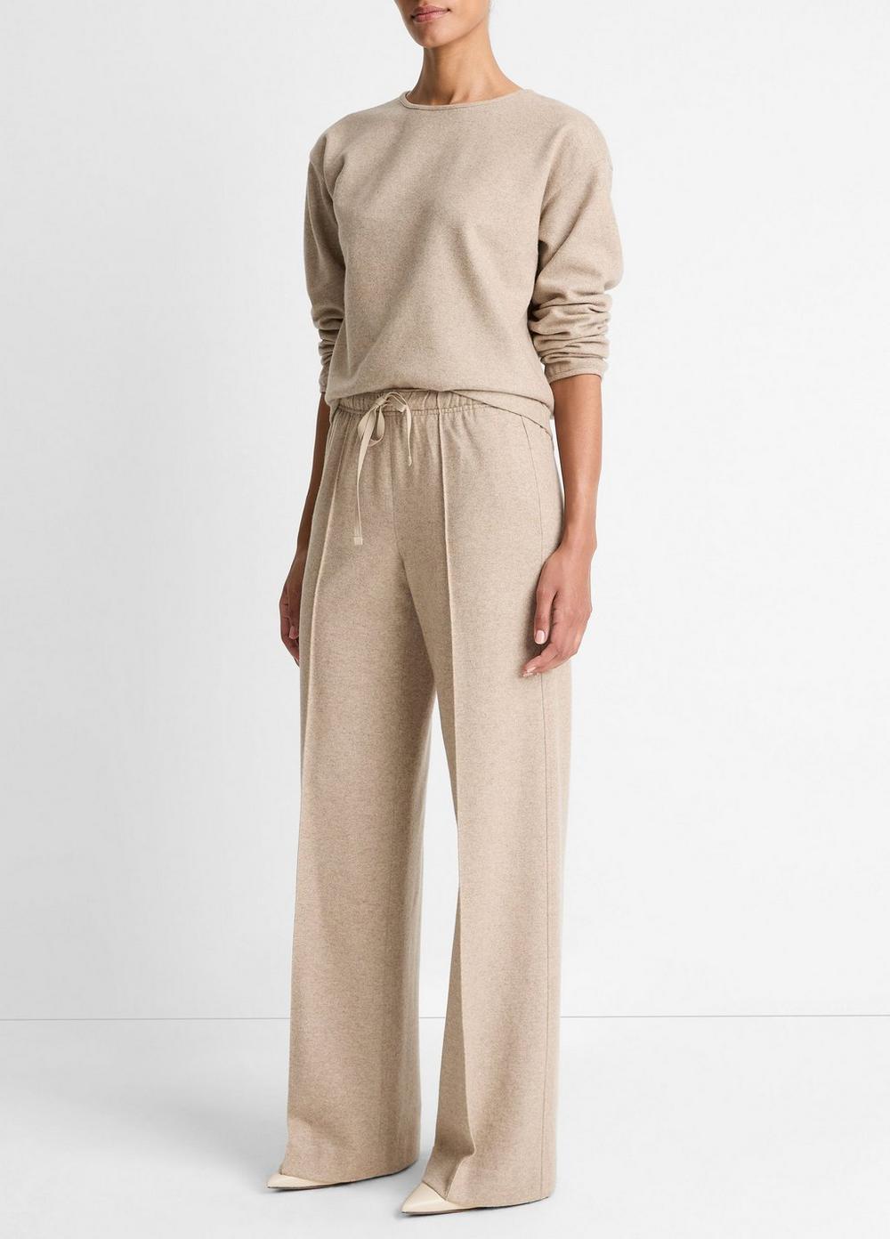 Vince Wool-Blend Tailored Wide-Leg Pant - Pants & Shorts