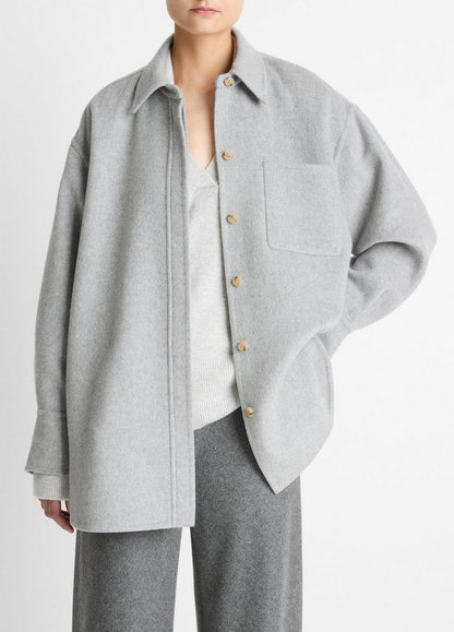 Vince Double-Face Wool & Cashmere-Blend Shirt Jacket - Jackets & Outerwear