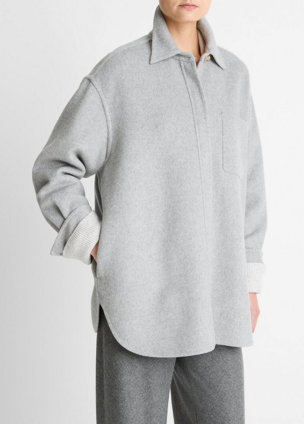 Vince Double-Face Wool & Cashmere-Blend Shirt Jacket - Jackets & Outerwear