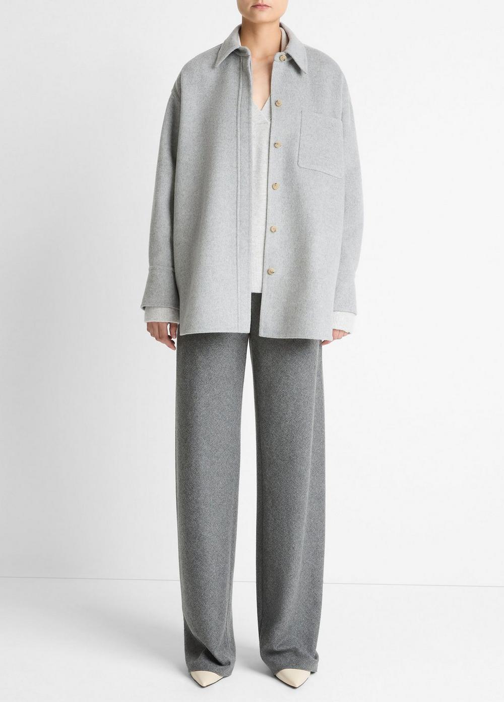Vince Double-Face Wool & Cashmere-Blend Shirt Jacket - Jackets & Outerwear