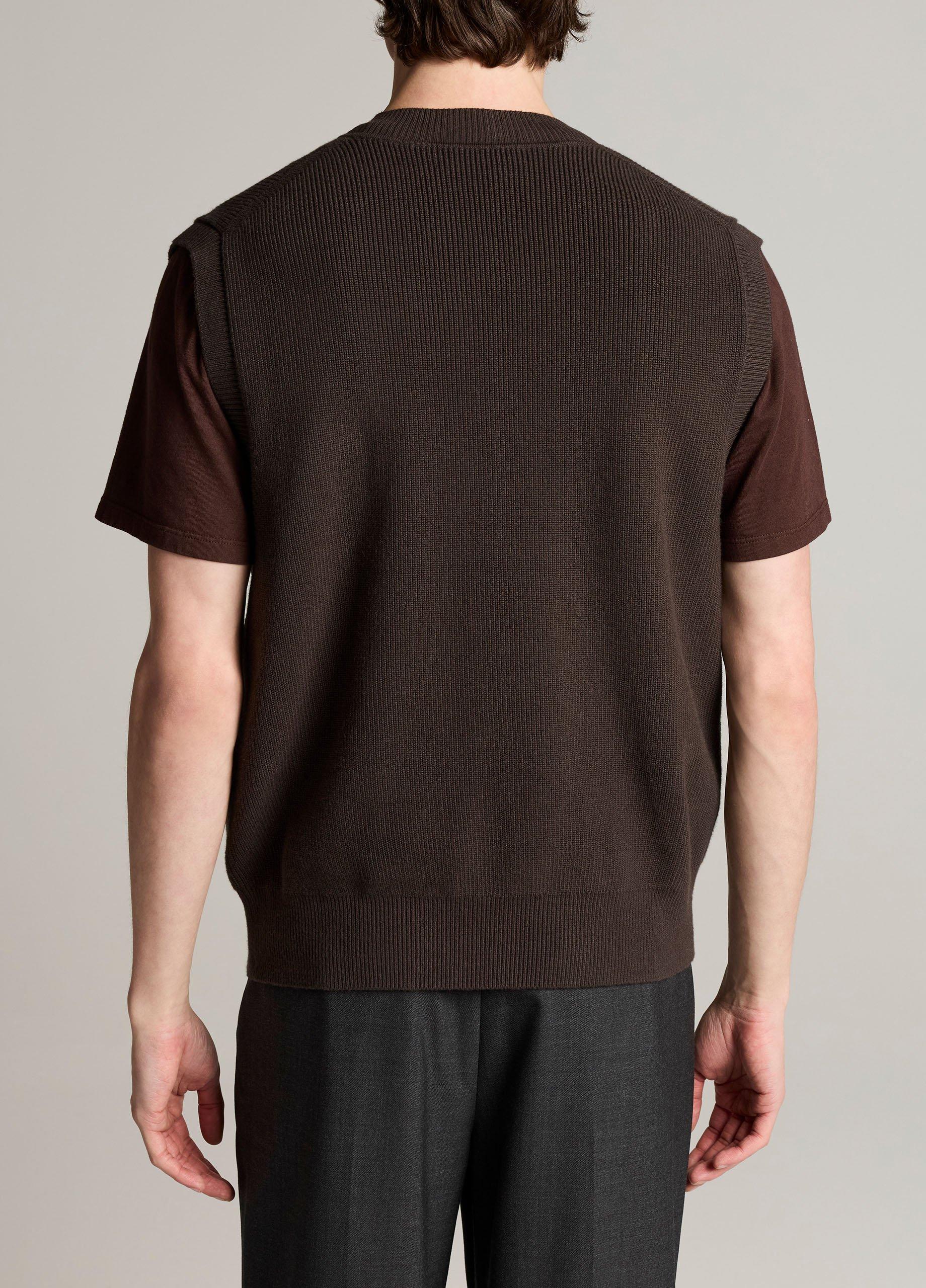 Vince Heirloom Shaker Cotton-Cashmere Sweater Vest - V-Neck