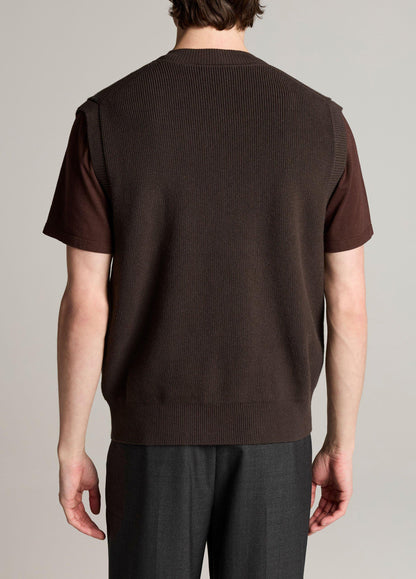 Vince Heirloom Shaker Cotton-Cashmere Sweater Vest - V-Neck