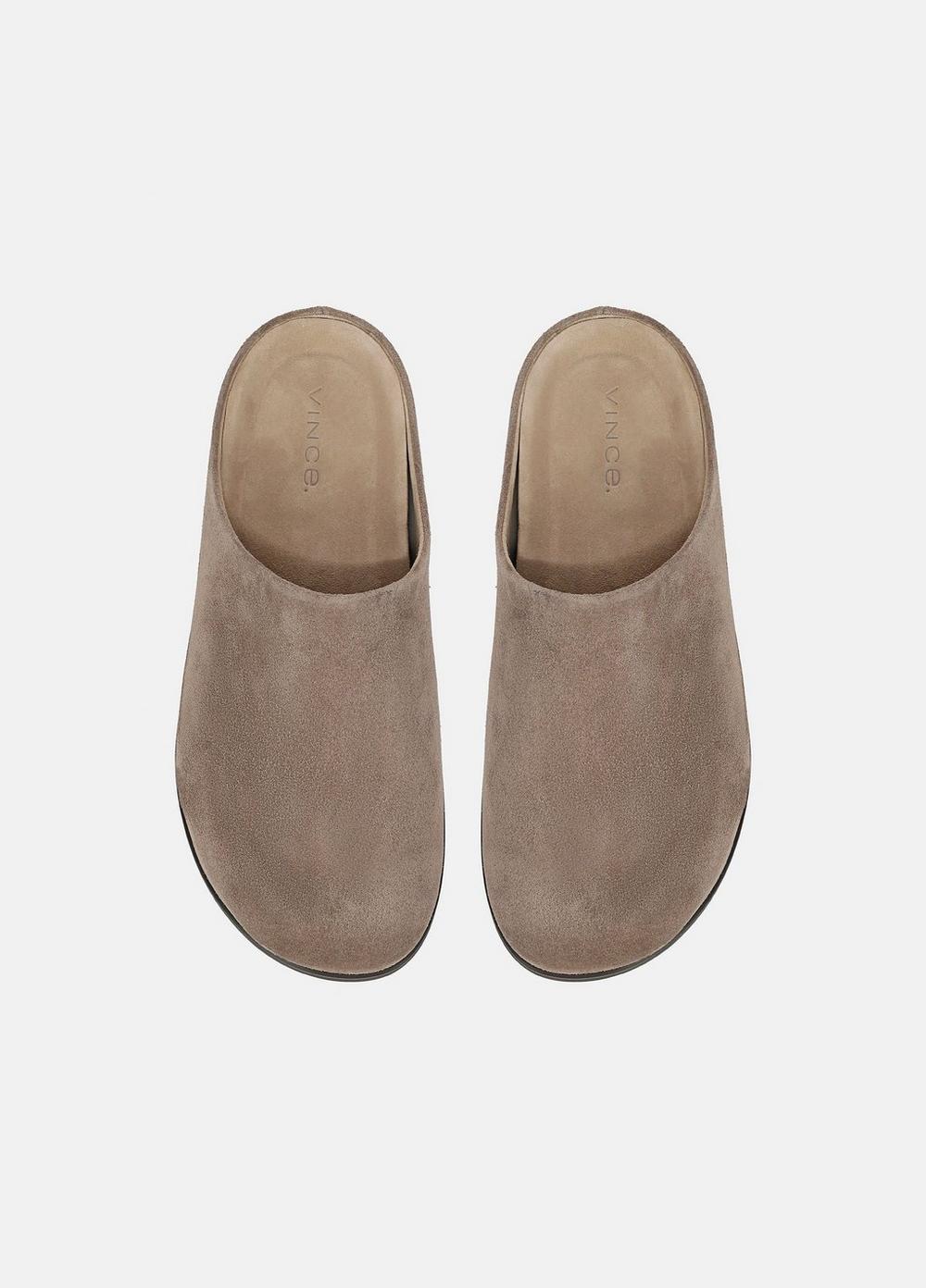 Vince Leo Suede Clog Mule - Slippers