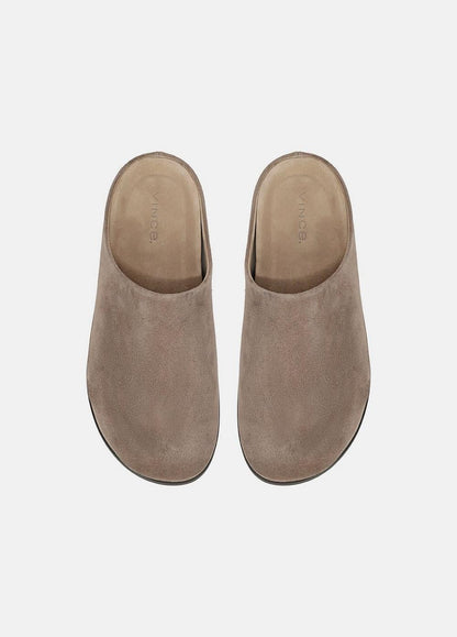 Vince Leo Suede Clog Mule - Slippers