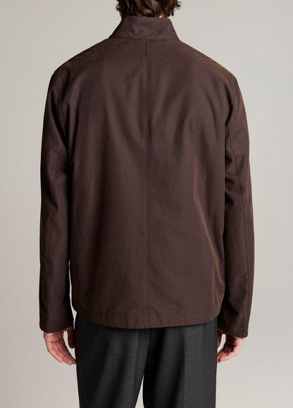 Vince Cotton-Nylon Band-Collar Windbreaker - Jackets