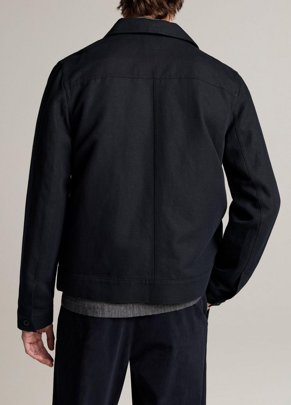 Vince Cotton-Linen Trucker Jacket - Jackets