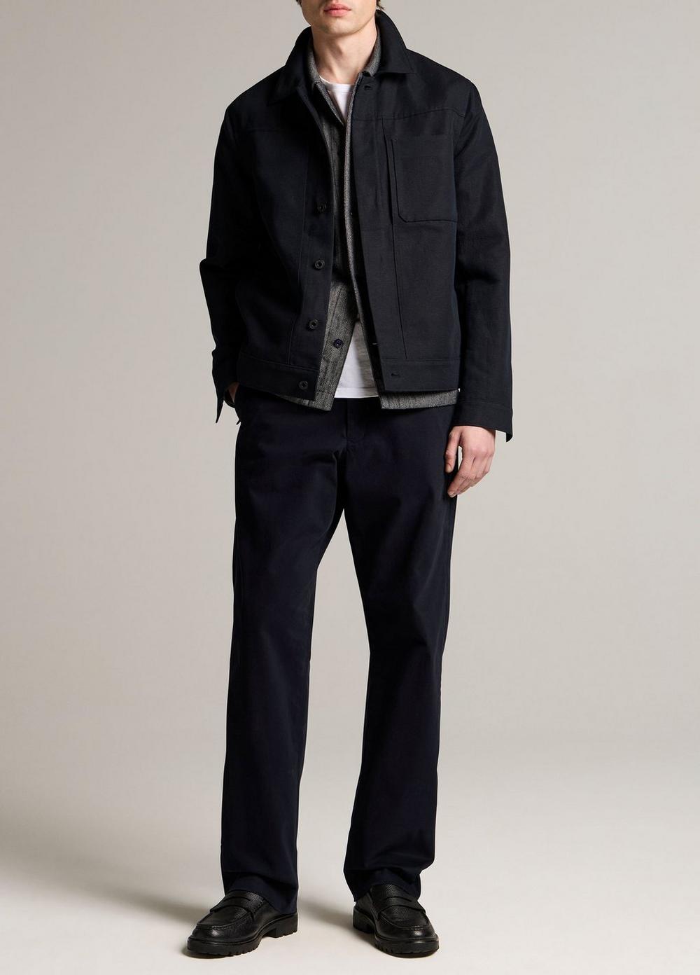 Vince Cotton-Linen Trucker Jacket - Jackets