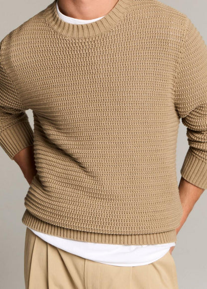 Vince Crafted Texture Cotton-Cashmere Sweater - Crew Neck