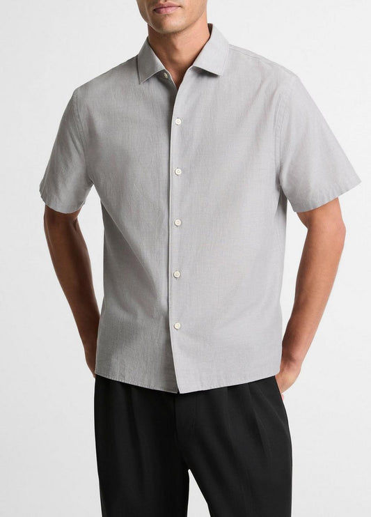 Vince Cotton Short-Sleeve Button-Front Shirt  - Shirts